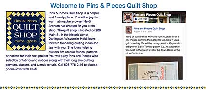 Pins and Pieces Quilt Shop